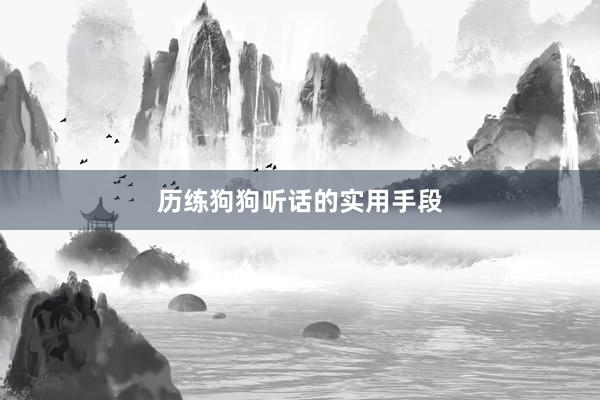 历练狗狗听话的实用手段